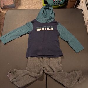 Nautica Toddler Boy Thermal Hoodie 2pc Jogger Set in Size 4T